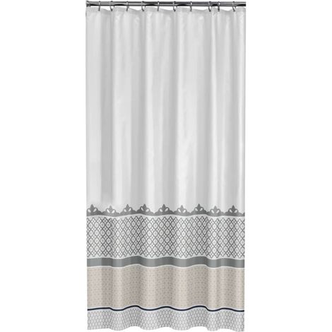 Sealskin Marrakech Tenda da Doccia, Poliestere, Argento, 180 x 200 cm (1/4)