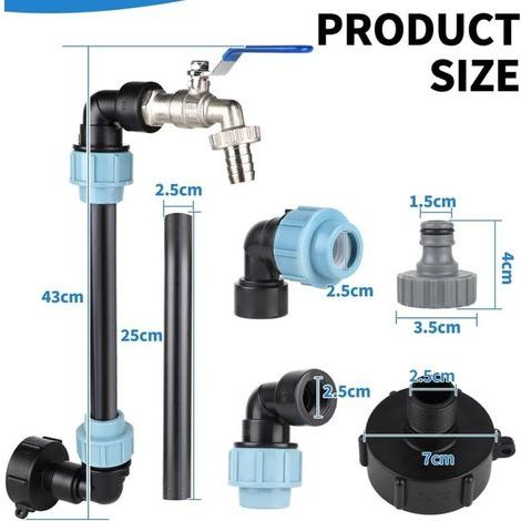 – Messing-Tankhahn für 1000-Liter-Tanks – S60x6-Adapter mit 3/4"-Grobgewinde – Kugelhahn für IBC-Tanks (1/3)