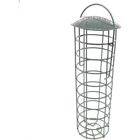 Mangeoire à mésanges, mangeoire rechargeable pour oiseaux sauvages, noire, en plastique (1/5)