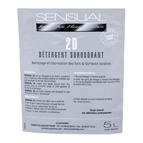 Détergent surodorant SENSUAL 2D Fleur de coton- bidon 5L ââ‚“ Contact Alimentaire