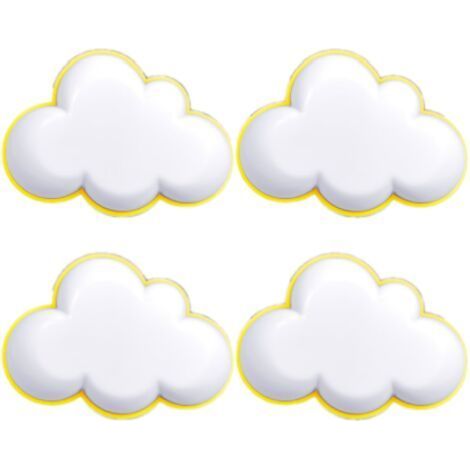 FENOPLASTICAVeilleuse Bébé Prise Électrique, Lot de 4 Nuages Murale avec Capteur Crépusculaire, Lampe de Nuit à Brancher pour Allaitement, Éclairage Décoratif pour Chambre d'Enfant, Veilleus Nomade (1/5)