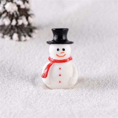 Figurine Noel - Resine - 4 cm x 3,1 cm - Decoration Interieur Table Micro Paysage - Lot de 1 (1/3)