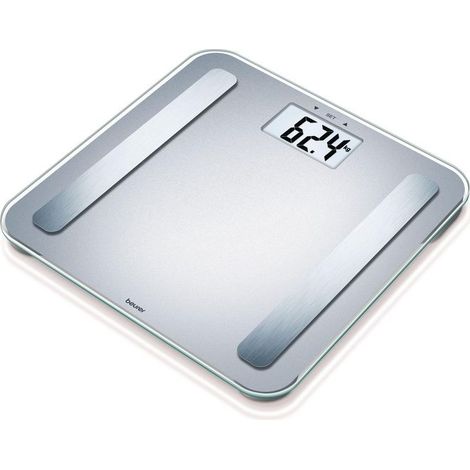 Beurer BF183 Bilancia Pesapersone Diagnostica 180 Kg BIA BMI Grasso Viscerale Display XL 10 Utenti colore Argento (1/2)