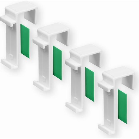 Support de store ancien de 17 mm avec adhésif vert, clips de fixation pour stores plissés de 17 mm, accessoires simples pour la suspension de rideaux (10 pièces)