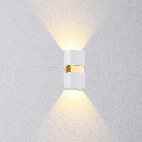 Set mit 10-W-LED-Wandleuchten für den Außenbereich, wasserdicht, Aluminium, modernes und elegantes Design.