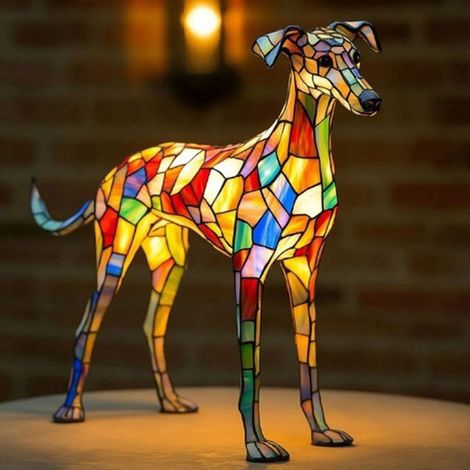 Lampe De Bureau En Résine En Forme De Chien - Lampe De Nuit À Led - Pour Bureau Étude Chambre - 1 Pièce (1/5)