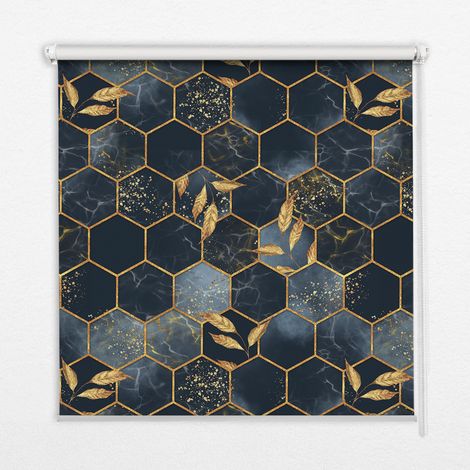 Tenda a Rullo Interna per Finestra - Tenda Filtrante Luce - Tenda Privacy - Tenda Decorativa Rettangolare - Rullo per Interni - (120 cm x 140 cm) - Favi d'api