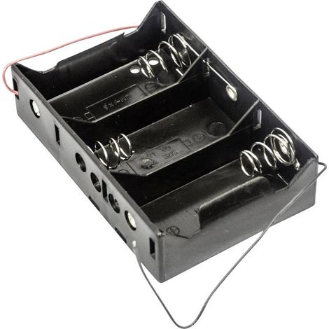 MPD BH3DW Support de pile 3x LR20 (D) raccordement par fils (L x l x H) 107 x 71 x 28 mm X772761 (1/2)
