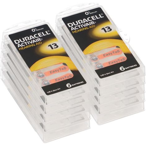 60x Duracell Hörgerätebatterie DA13 Zn 1,4V Hearing Aid (1/5)