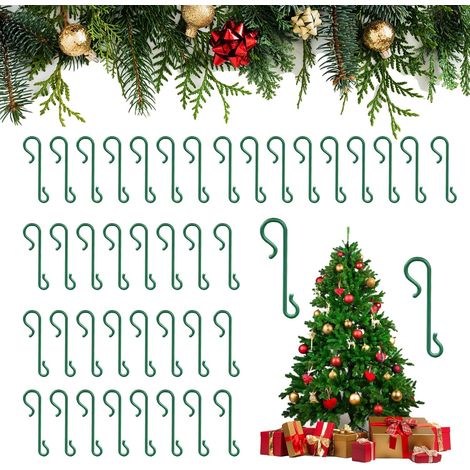 230 grüne Weihnachtsbaumhaken, Clips für Kugeln, Ranken und festliche Dekorationen