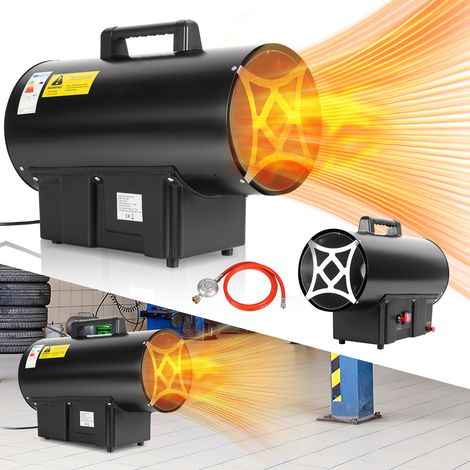 TolleTour Canon à chaleur gaz GPL 10 kW, chauffage de chantier soufflant 320 m³/h, pour atelier garage entrepôt, surface jusqu’à 150 m² (1/5)