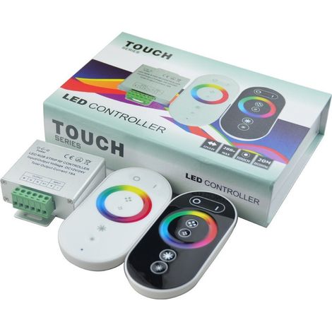 TrAdE Shop Traesio - Controller Dimmer Rgb Telecomando Touch Rf 12-24v 18a Per Striscia Led 5050 Rgb - (1/3)