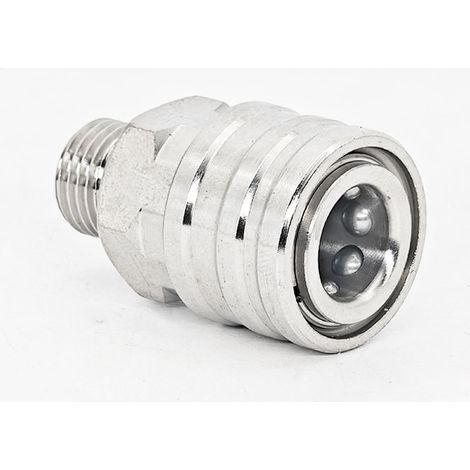 Schnellanschluss für Hochdruckreiniger, 1/4" Edelstahl-Außengewinde, kleines Innengewinde, für Wasserpistole, Autowaschschlauch. (1/4)