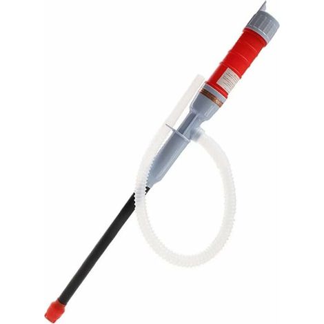 Pompa a sifone elettrica rossa a batteria per il trasferimento di liquidi e acqua, tubo flessibile a sifone a batteria, benzina, carburante, pompa di aspirazione manuale (1/5)