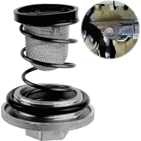 Moto Scooter Huile de Vidange Bouchon Ensemble, GY6 Joint Torique + Filtre + Ressort, Moto Scooter Bouchon Vidange D'huile Moteur pour 50150cc GY6 Ba (1/5)