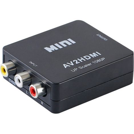 Convertisseur RCA vers HDMI , Adaptateur AV vers HDMI , Convertisseur Vidéo Audio Composite RCA 1080P CVBS av /PS2/SNES/VHS/Xbox/PS4/TV/DVD/Wii/Supportant PAL/NTSC (1/5)