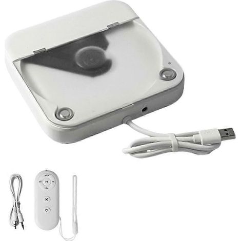Universeller externer Auto-CD-Player – Tragbarer CD-Player mit AUX-Kabel, wird an den USB-Anschluss des Autos angeschlossen (weiß)
