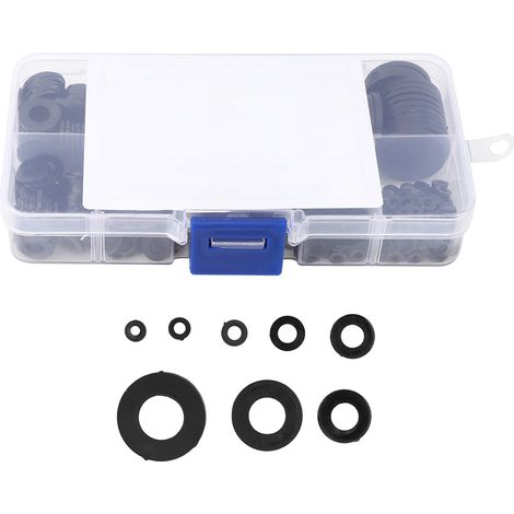 Kit 480 Rondelles Plates en Nylon Noir, Assortiment de Rondelles M2 à M10, Quincaillerie (1/5)