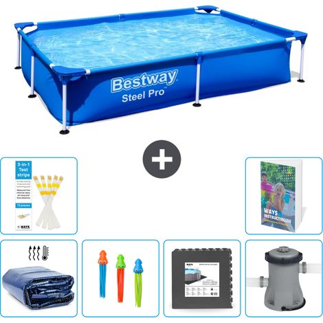Bestway Steel Pro Rechteckig - 221x150x43 cm - 7-teilig  S3 (1/5)