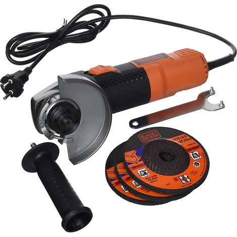 BLACK DECKER SMERIGLIATRICE ANGOLARE 'BEG210K-QS' 900 W - 115 mm DF 5130112 (1/5)