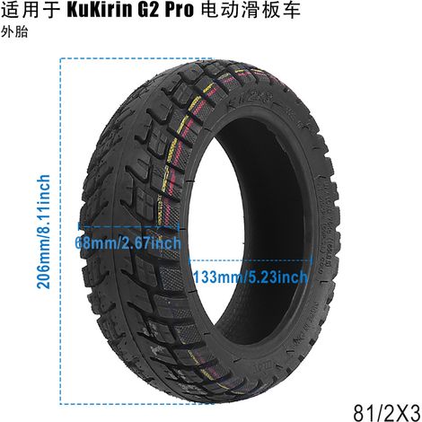 The 8 1/2x3 tubeless tires are suitable for Kukirin G2 Pro electric scooters they are thick, wear-resistant all-terrain tires. (1/5)