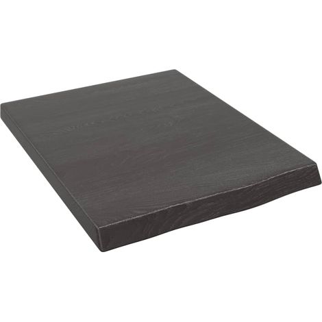 Étagère murale multiposition - Meuble Étagère murale gris foncé 40x50x4 cm bois chêne massif traité -BV24445 (1/4)