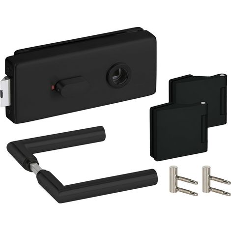 HERMAT Ganzglastürschloss-Set GENOVA 6086U/6325/1802/HZ, Edelstahl
