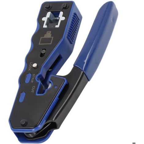 Ensemble D'outils de Sertissage RJ45 Pince Dénuder les Câbles avec 50pcs Kit RJ pour Connecteur Réseau RJ Kit D'outils de Sertissage (1/4)