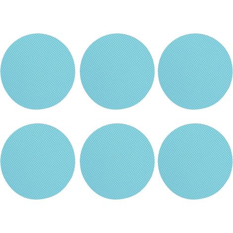 6 Pièces - Autocollants Anti-Dérapants - Bandes Adhésives De Sécurité - Protection Pour Douche Et Escaliers - Usage Domestique Et Personnes Âgées - Rose Bleu Transparent - 10x10cm (1/5)