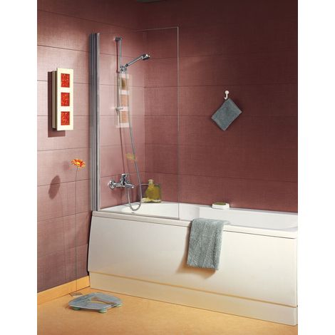 Pare-baignoire ANCOSWING, 1 volet pivotant en verre securit transparent 5mm (1/2)