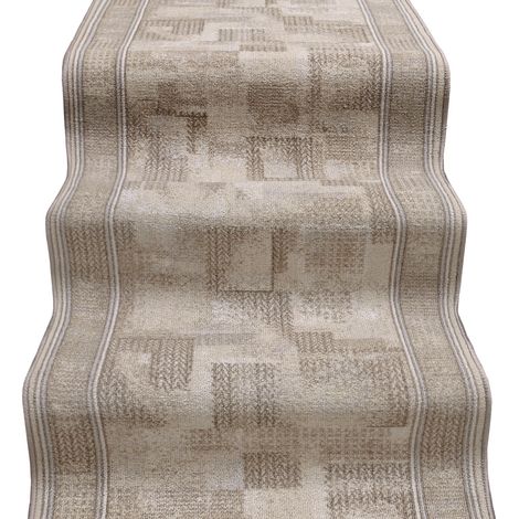 Passatoia Scala Scalinata Ingresso Bordata Tappeto Corridoio Gradini Antiscivolo Beige - 67x40 Cm