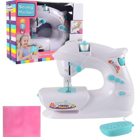 Machine à coudre pour enfants - Machine à coudre électrique - avec lumière et compartiment de rangement - Jouet éducatif dès 6 ans - Légère et portable - Expérience de couture réaliste - Idéale pour l (1/5)