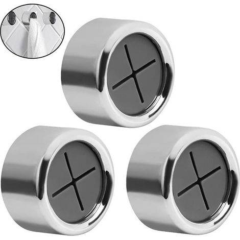 Set mit 4 runden Klebehaken für Handtücher, selbstklebende Wandhaken.
