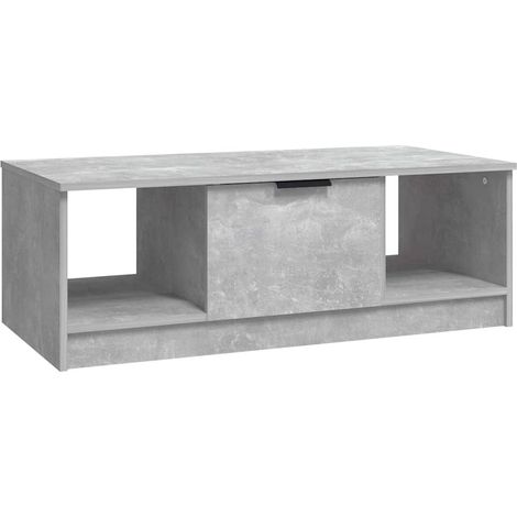 Maison Exclusive - Tavolino Salotto Grigio Cemento 102x50x36 cm Legno Multistrato (1/5)