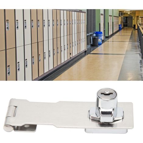 Deux verrous de tiroir en acier inoxydable, des verrous pour armoire à chaussures, des loquets de porte, des boucles, des verrous, des verrous de classeur à l'ancienne, des cadenas antivol. (1/5)