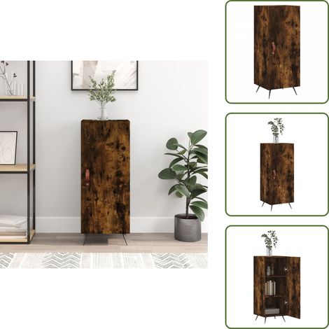 Sideboard Räuchereiche 34,5x34x90 cm Holzwerkstoff - Schreibtisch - Wohnzimmermöbel - Sideboard - Regal - Holzmöbel (1/5)