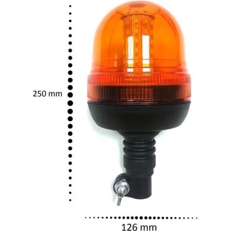 12-24V LED-Drehwarnleuchte mit flexiblem Sockel für LKW E (1/3)