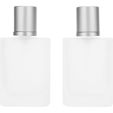 2 flaconi spray da 50 ml, in vetro spesso trasparente, ricaricabili, vuoti, a prova di perdite, per profumi e oli essenziali, ideali per casa e viaggi. (1/5)