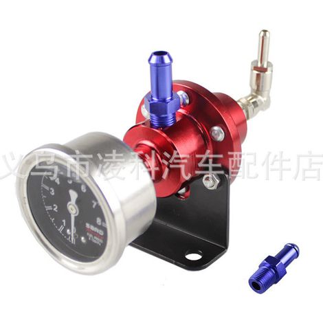 Pièces de modification automobile, soupape de régulation de pression de carburant, turbocompresseur, régulateur de pression, adaptateur universel - Rouge (1/4)