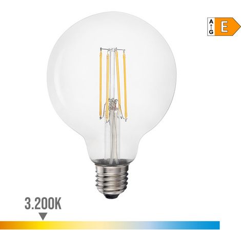 Ampoule Globe LED EDM à Filament E27 6W 800lm 3200K Lumière Chaude Ø9,5x14cm (1/3)
