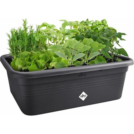 elho Elho Green Basics Blumenkasten schwarz 57x27x76 cm
