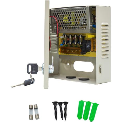 Alimentation stabilisée 12V 10A 4CH Switching Power Box 211406
