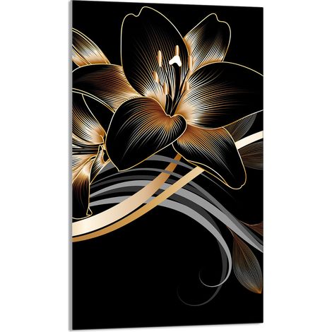 TAGLIERE IN VETRO 30x52 Orchidea (1/5)