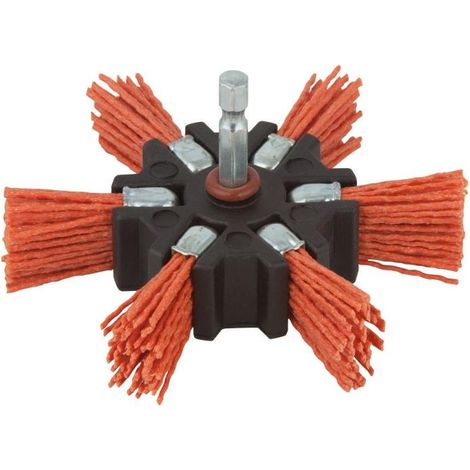 wolfcraft 1 Nylon-Fächerbürste S=6mm ø100mm