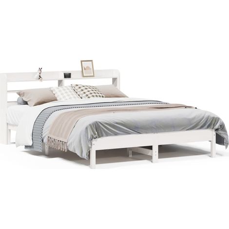 Maison Exclusive - Letto senza Materasso Bianco 150x200 cm Legno Massello di Pino