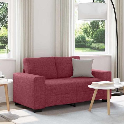 2-Sitzer-Sofa mit Schlaffunktion, 120 cm, Weinrot, Stoff (1/5)