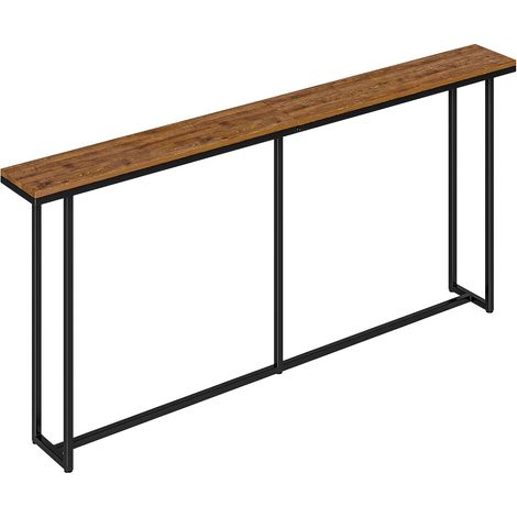 Console Table Industrielle 180 cm Longue Étroite pour Canapé - Table d'Entrée Couloir et Salon - Solide, Stable et Facile à Assembler (1/5)