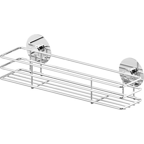 WENKO Turbo-Loc® portaspezie - fissaggio senza trapano, Metallo cromato, 30 x 9 x 8 cm, Argento lucido (1/5)