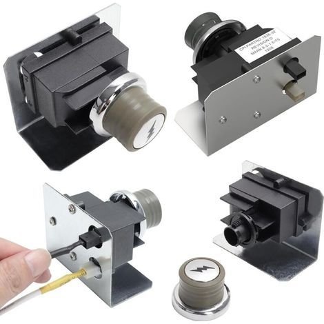 91360 - Kit d'allumage électronique de remplacement pour barbecues à gaz Weber Spirit séries 200 et 300 - Allumeur piézo - Bouton-poussoir - Accessoires pour Weber Spirit E310 , E320 , E200 et E210 (1/3)