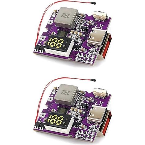 2 x 22,5W bidirektionales Schnelllademodul für externe Akkus, kompatibel mit PD/QC und USB Typ-C. (1/5)